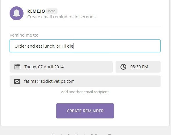 Reme.IO 是一种适用于您的电子邮件的简单提醒服务