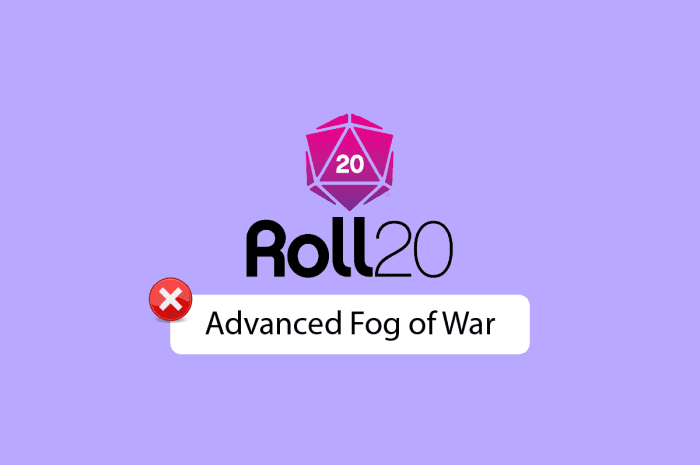 修复 Roll20 高级战争迷雾不起作用