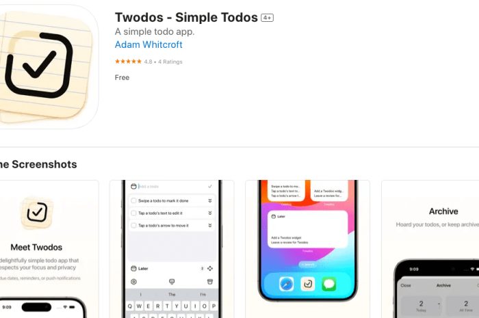 来认识一下 Twodos，这是一款免费且简单的 Todo 应用程序，具有独特的前提